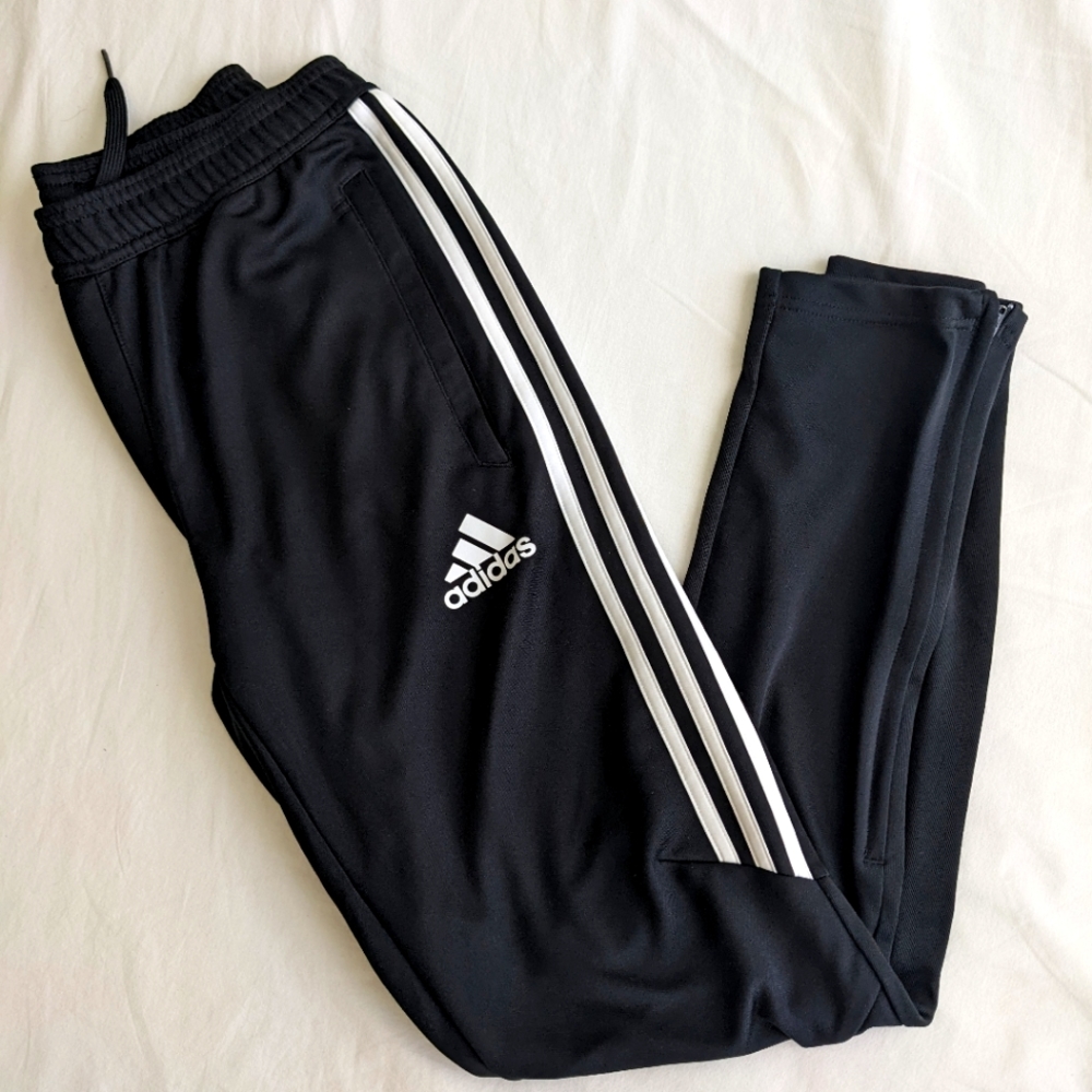 Adidas Youth Soccer Tiro 17 Pants, Large -Black/White/White